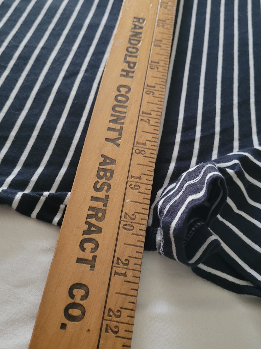 Women's Monoprix French Striped Tee Navy And White Size L - Picture 7 of 8